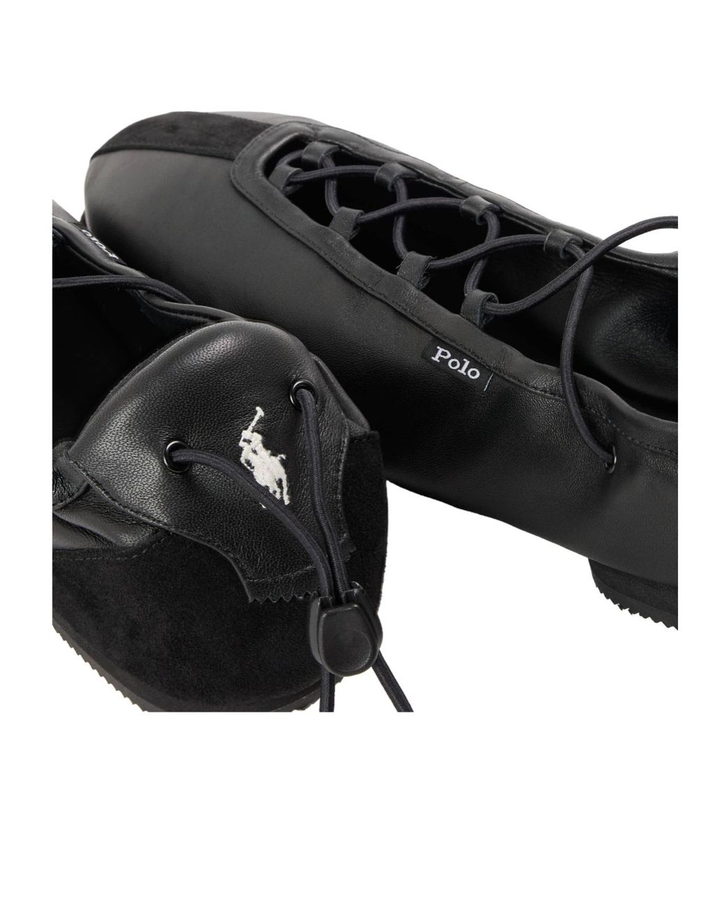 Polo Ralph Lauren Black Lace Ballet Flats
