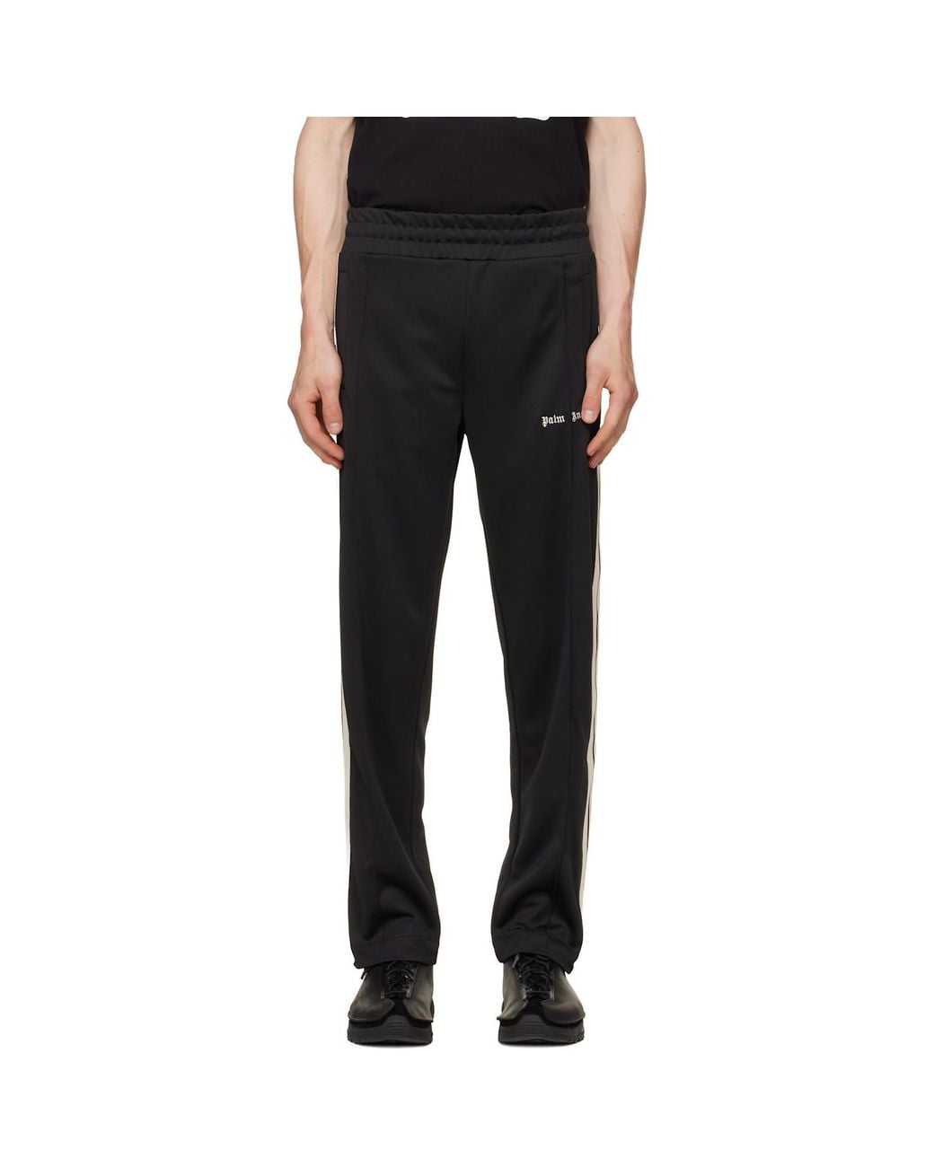 Palm Angels Black Classic Logo Track Pants for men