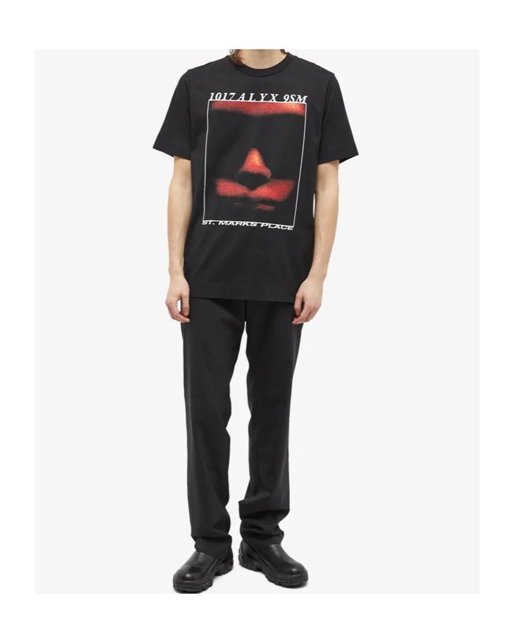 1017 ALYX 9SM Black 1017 9Sm Logo Printed Crewneck T-Shirt for men
