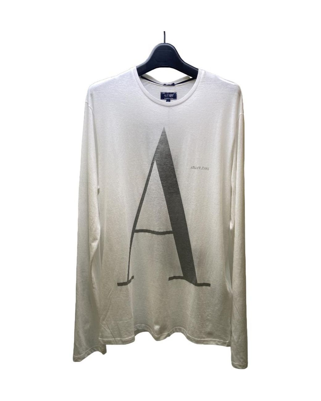Armani Jeans Gray Logo T-Shirt With Round Neck for men