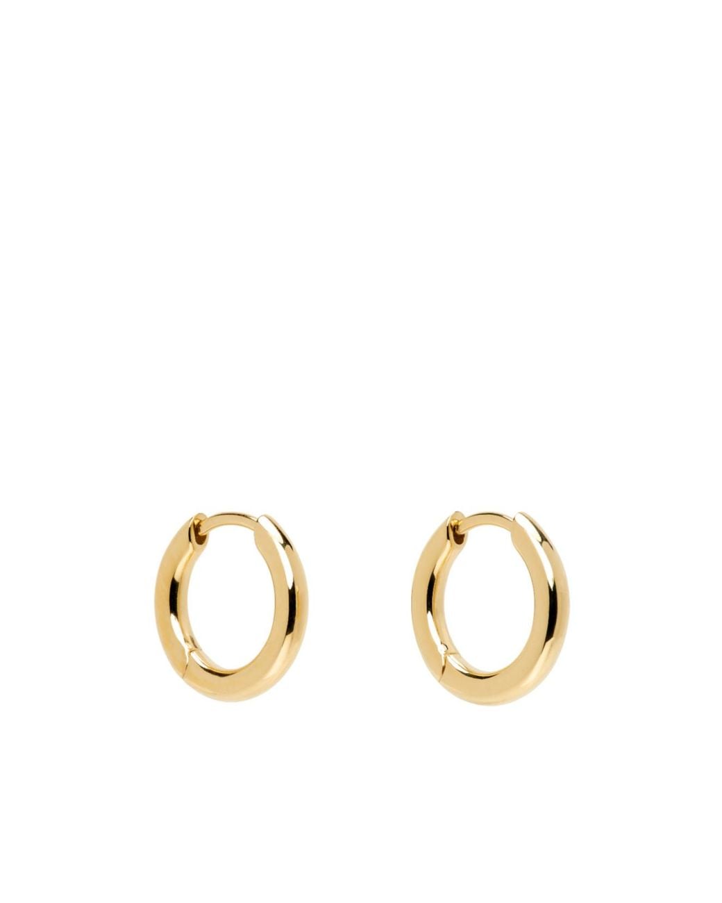 Tom Wood Metallic Small Classic Hoop Earrings for men