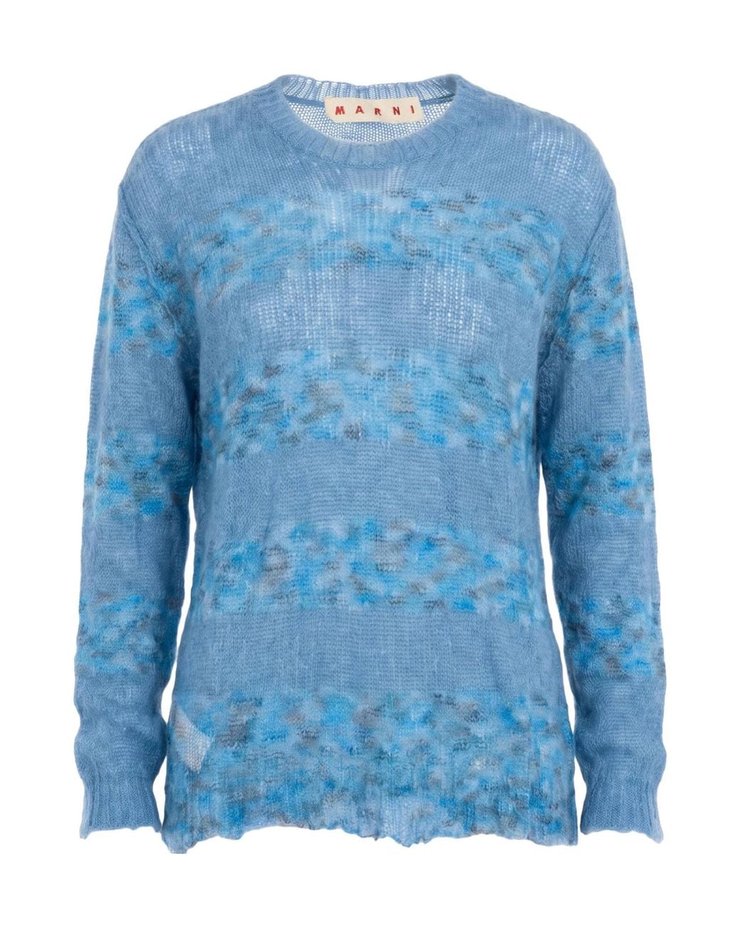 Marni Blue Striped Knitted Jumpers