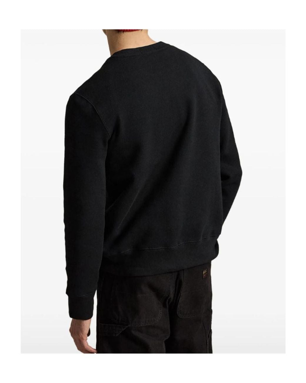 Ralph Lauren Black Bear Graphic Cotton-Blend Sweatshirt for men