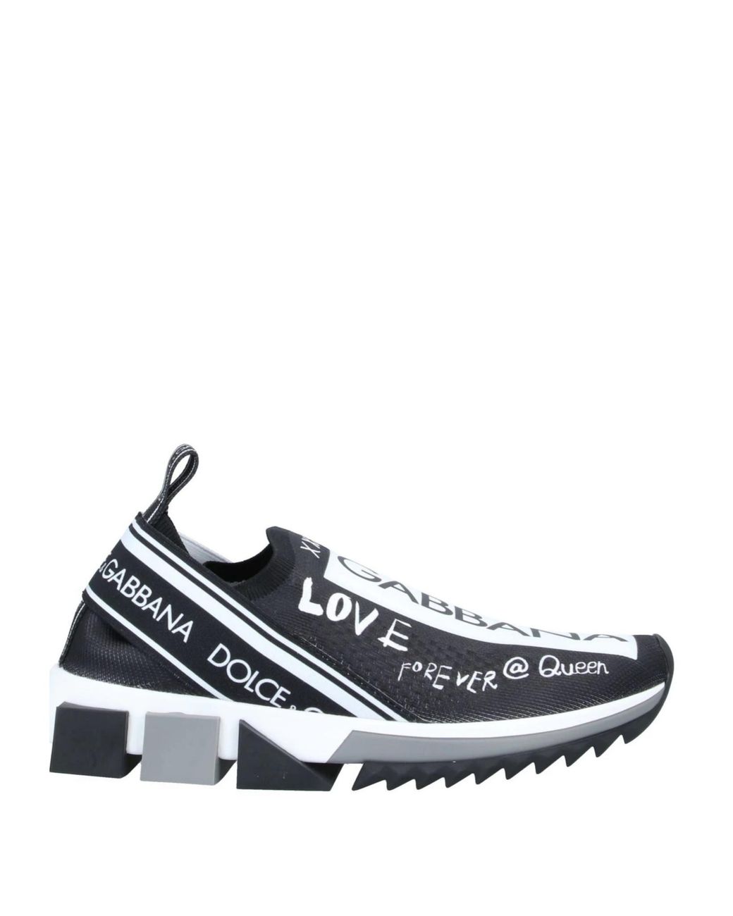Dolce & Gabbana Black Two-Tone Sock Sneakers