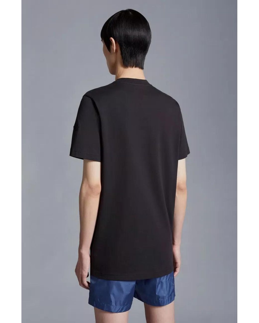 Moncler Black Logo Motif T-Shirt for men