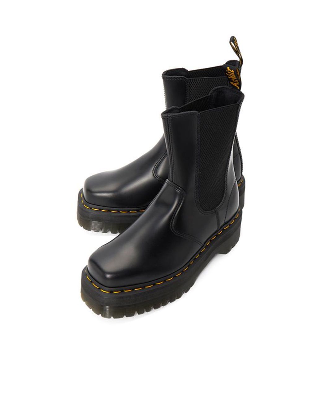 Dr. Martens Black 2976 Platform Leather Chelsea Boots