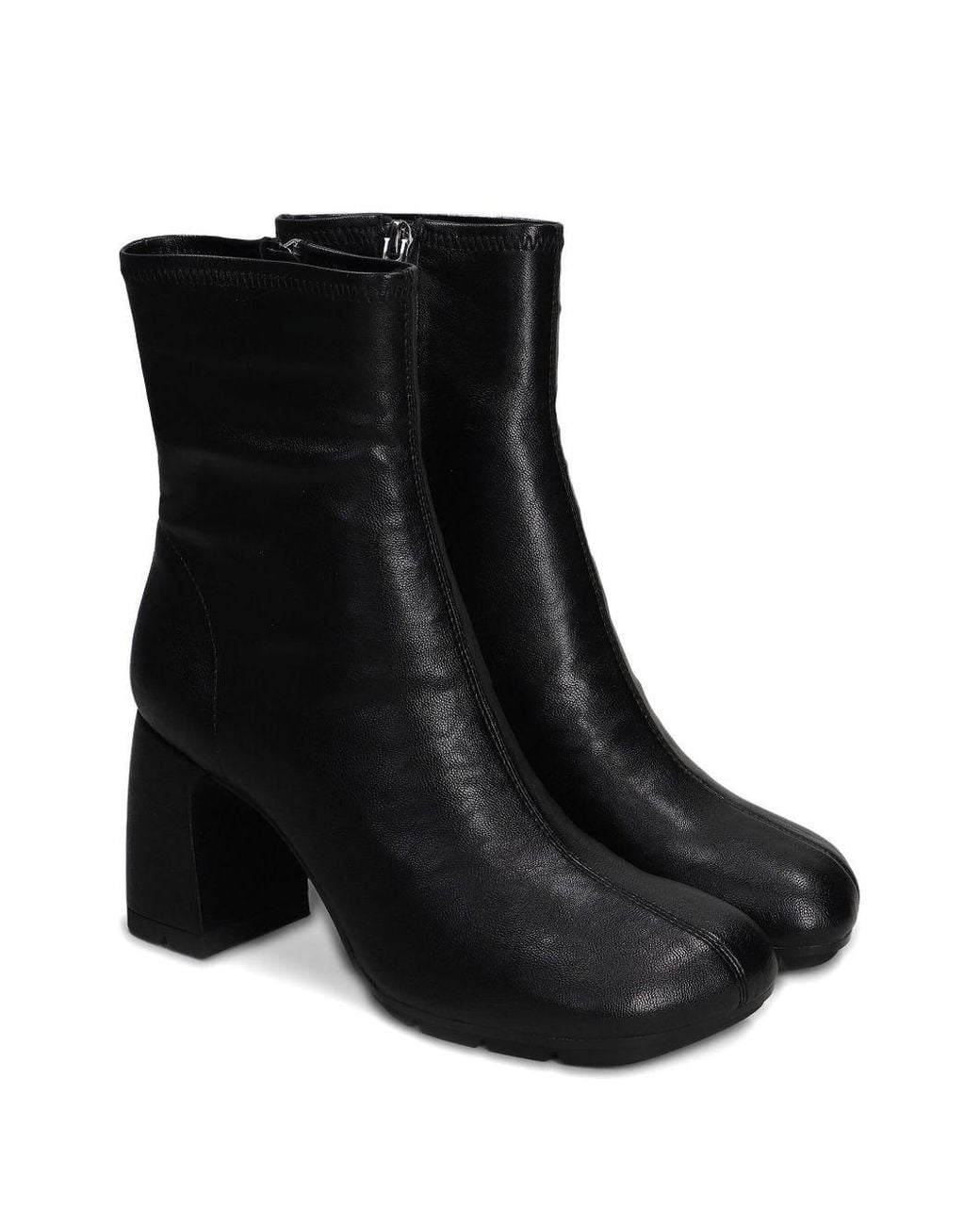 Ash Black Chunky-Heeled Ankle Boots