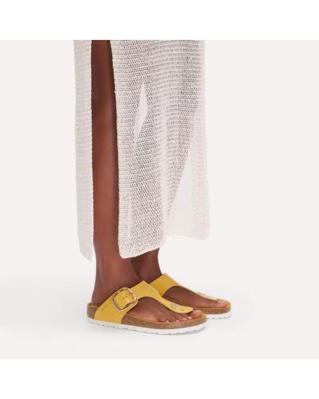 Birkenstock Yellow Gizeh Big Buckle Sandals