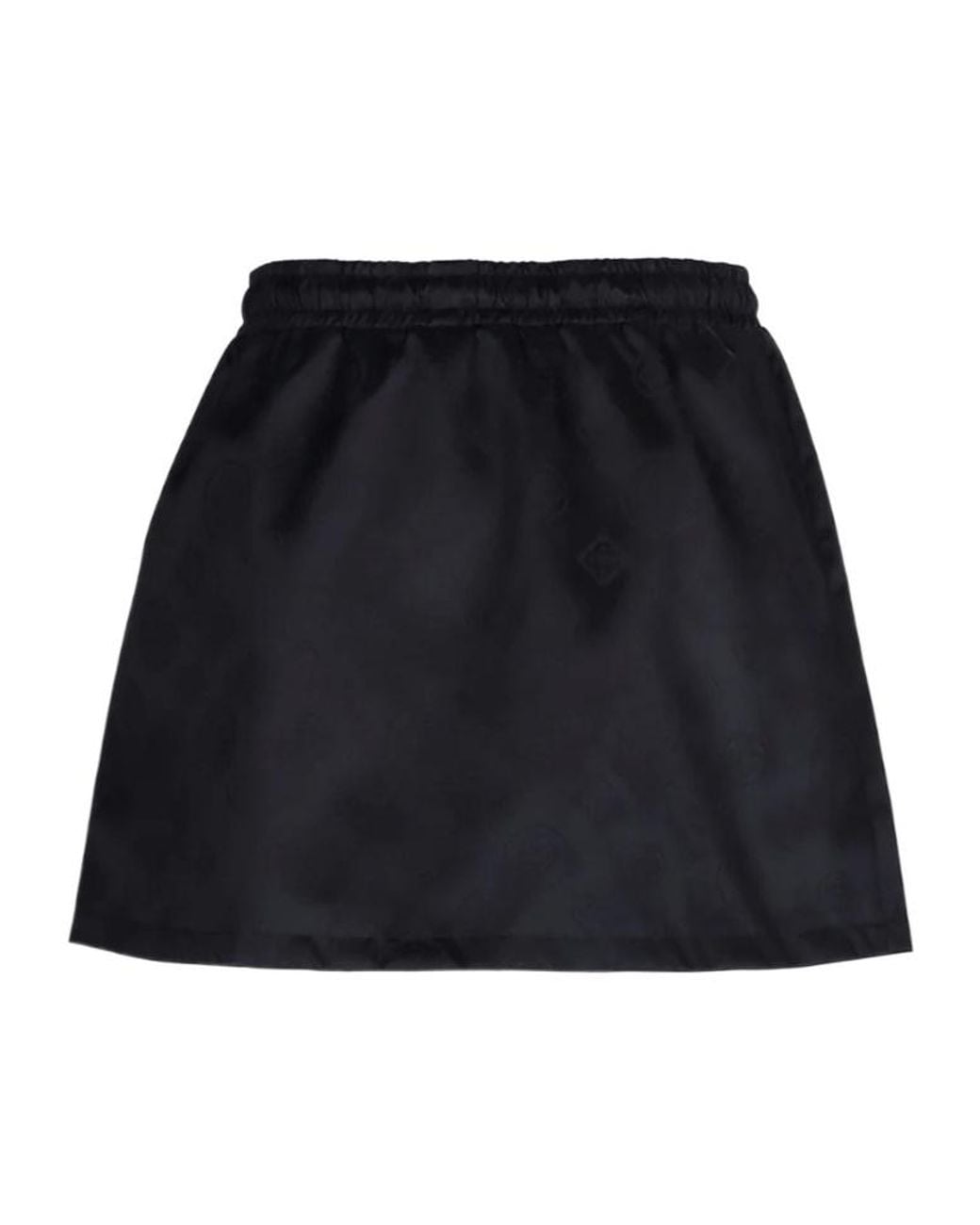Casablanca Black All-Over Patterned Drawstring Mini Skirt