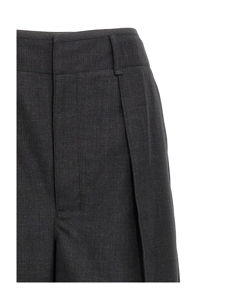 Lemaire Gray Pressed Crease Curved-Leg Trousers