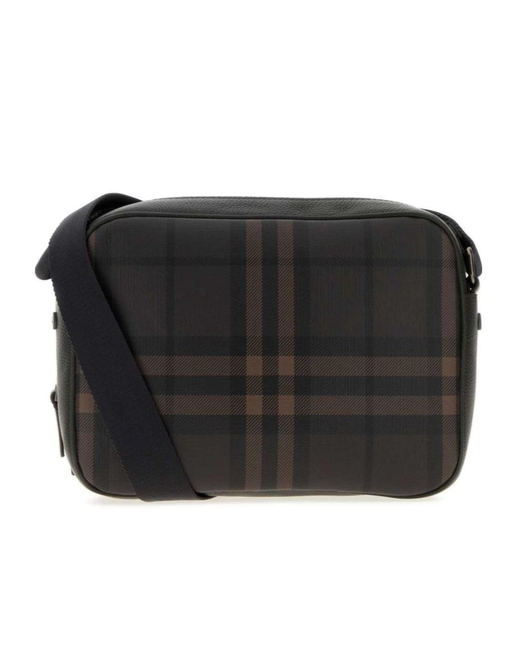 Burberry Black City Check Pocket Crossbody Bag for men