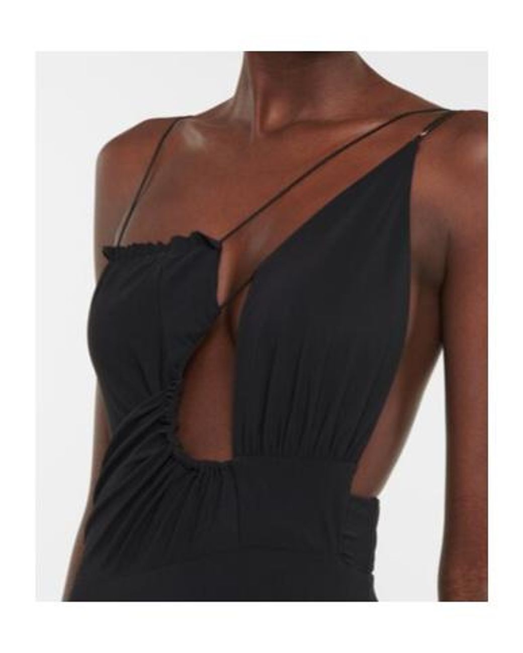 Nensi Dojaka Blue Cutout Swimsuit