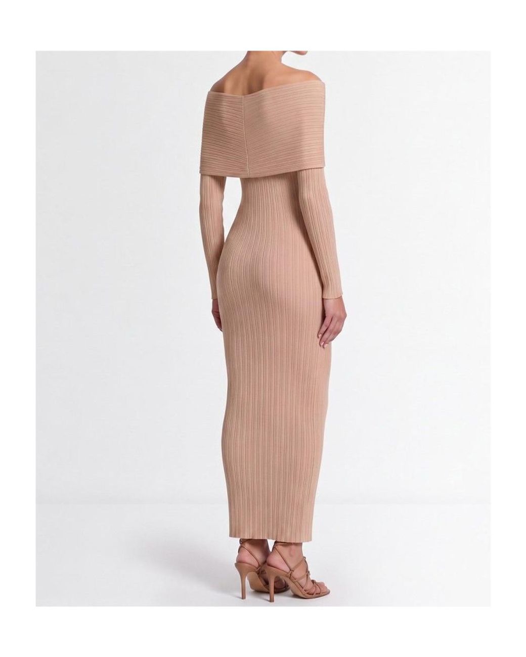GIUSEPPE DI MORABITO Natural Cotton Blend Long Dress