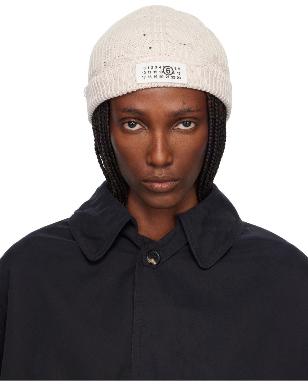MM6 by Maison Margiela Blue Amended Optical Ribs Knit Cap