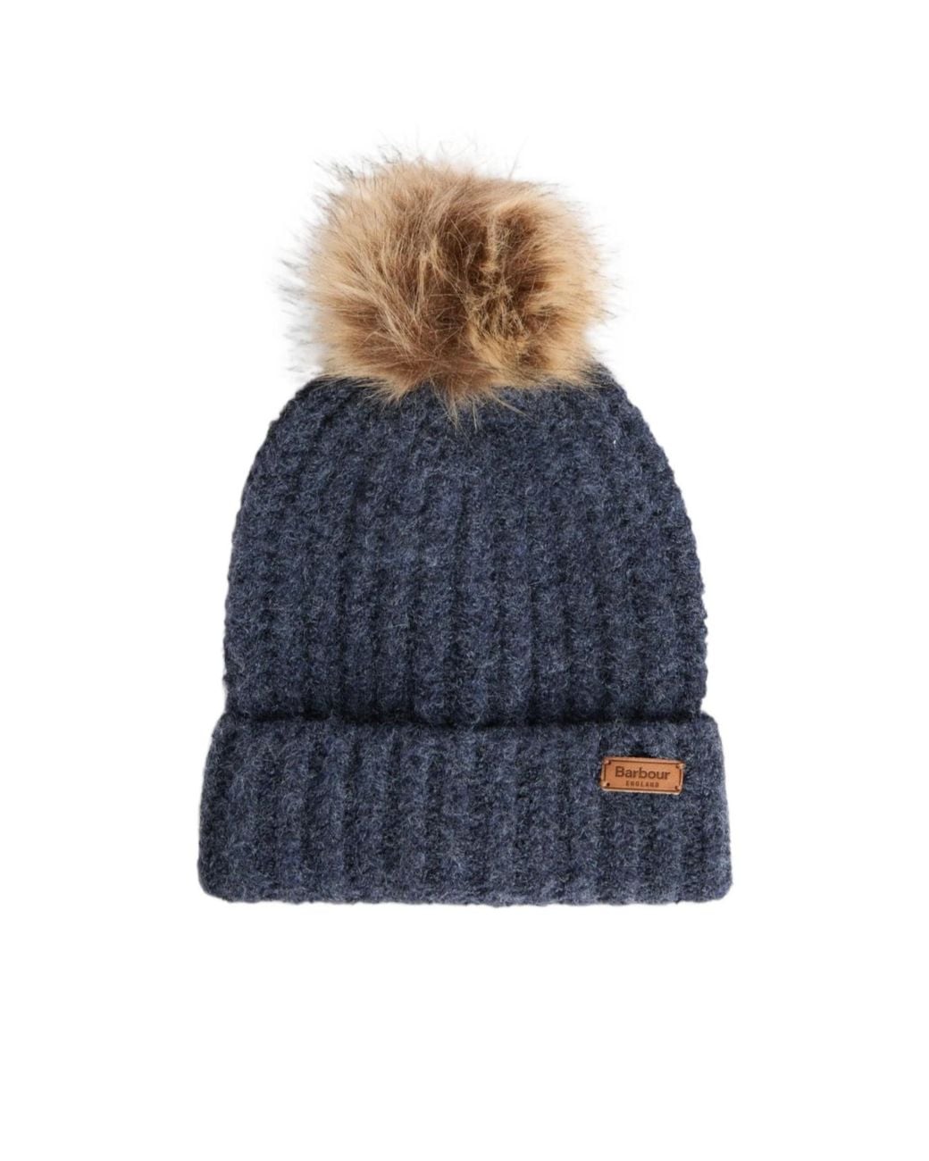 Barbour Blue Beanie And Scarf Set