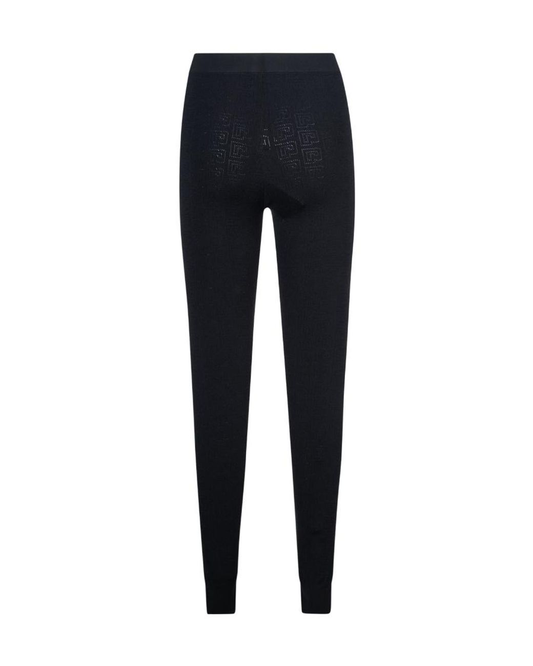 Rabanne Blue High Waist Logo Waistband Leggings