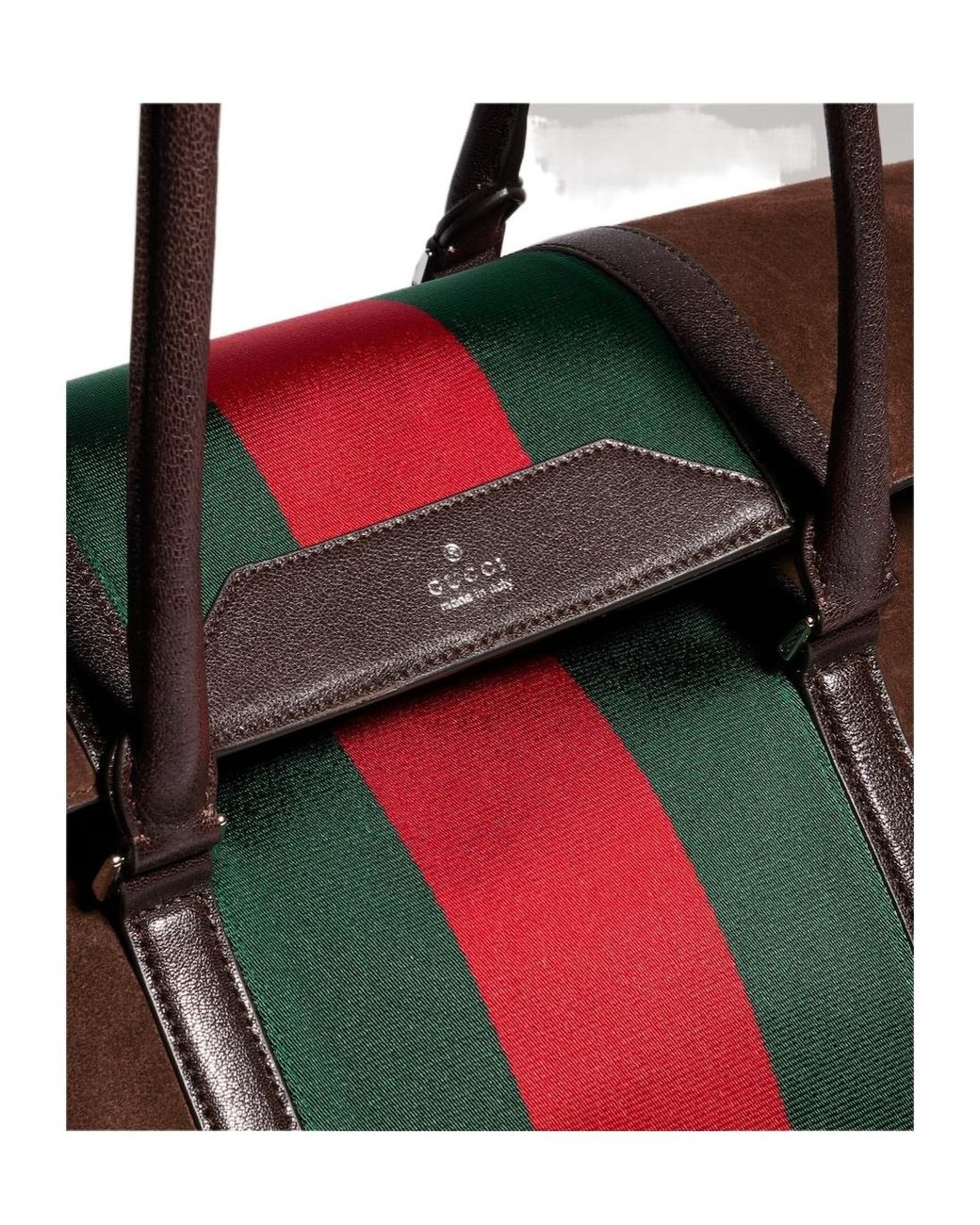 Gucci Red Medium Duffle Bag With Web for men