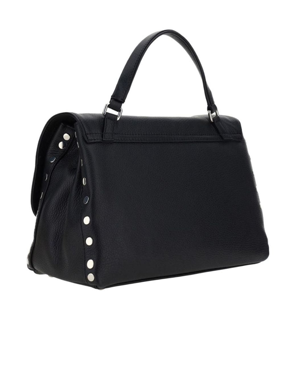 Zanellato Black Postina Daily Studded Shoulder Bag