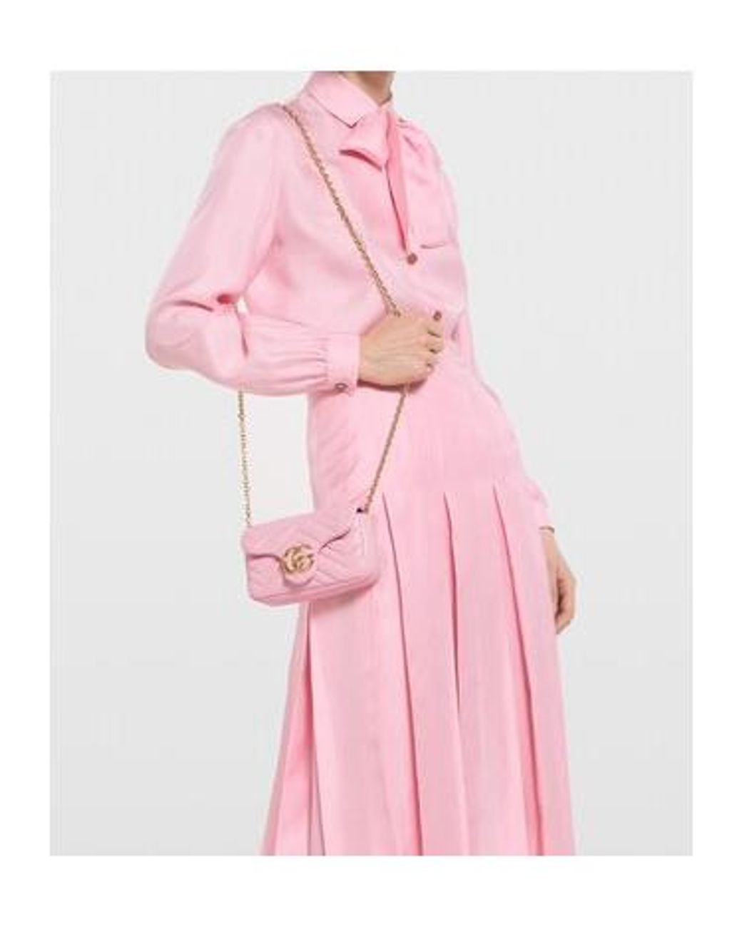 Gucci Pink Gg Marmont Mini Shoulder Bag