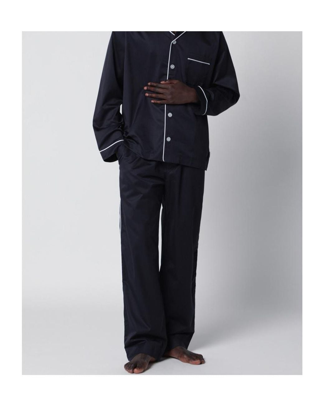 Tekla Blue Pocket Casual Pants for men