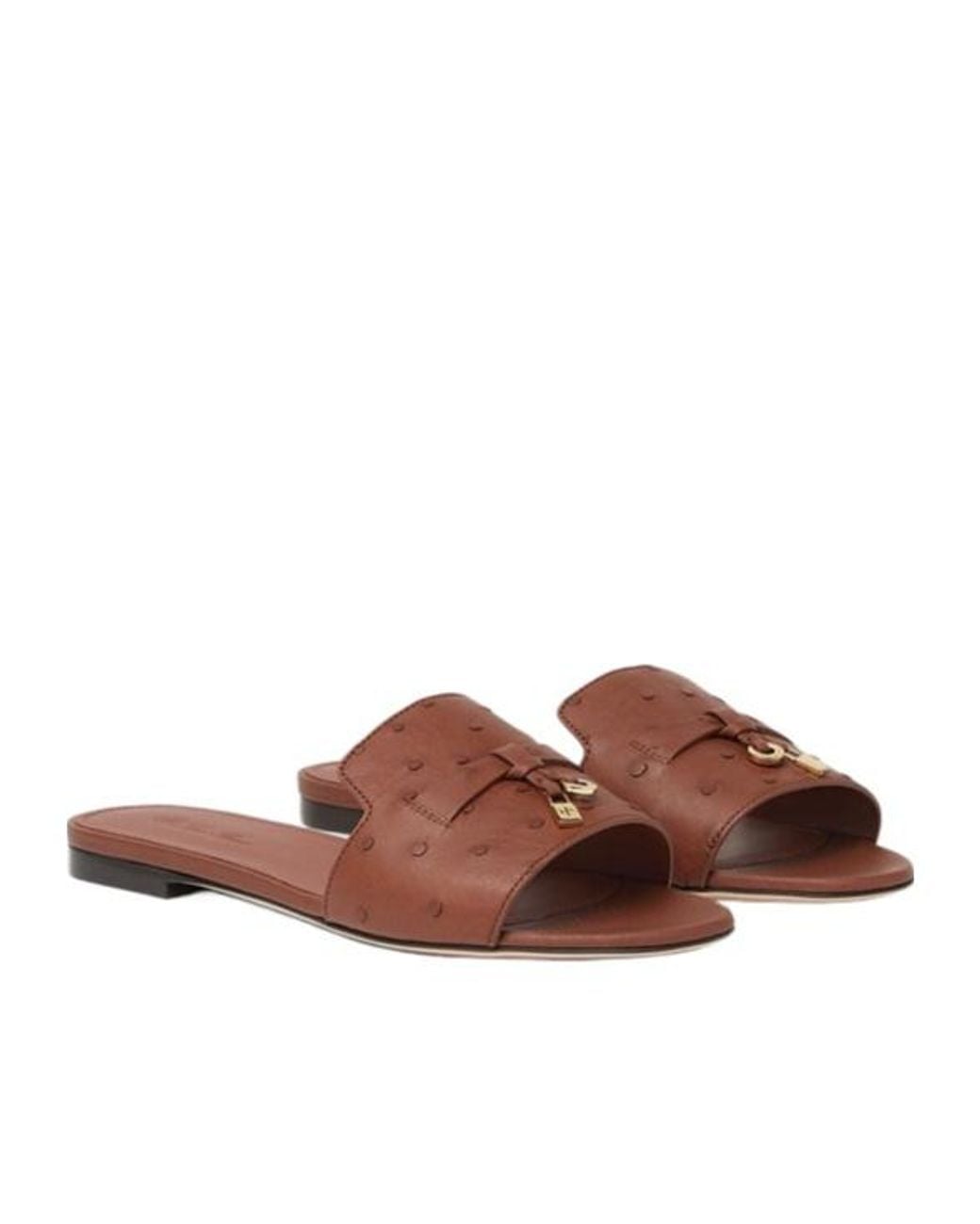 Loro Piana Brown Summer Charms Sandal