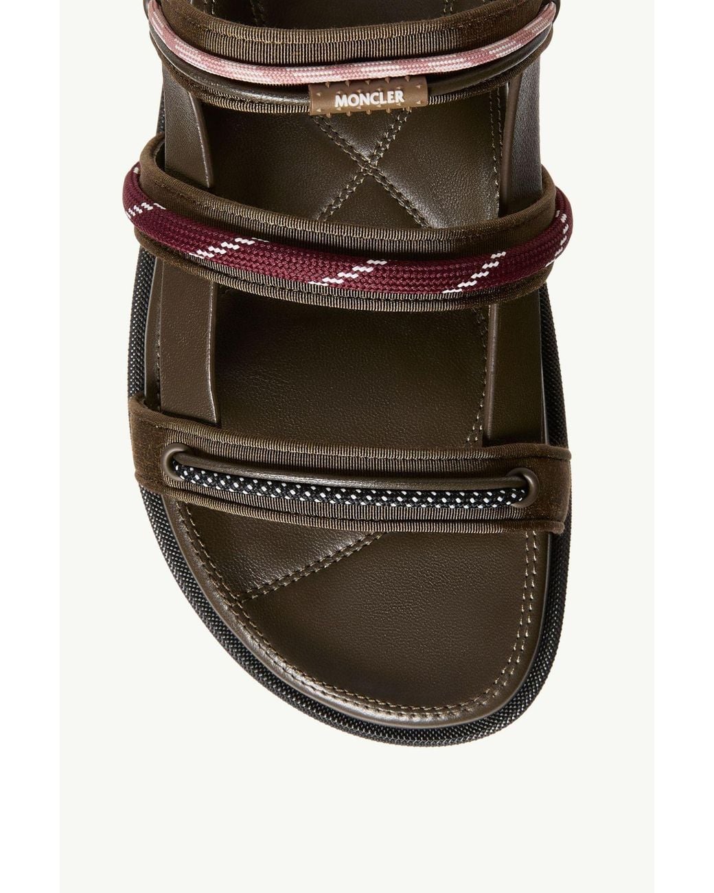 Moncler Brown Vera Isla Strappy Flat Sandals