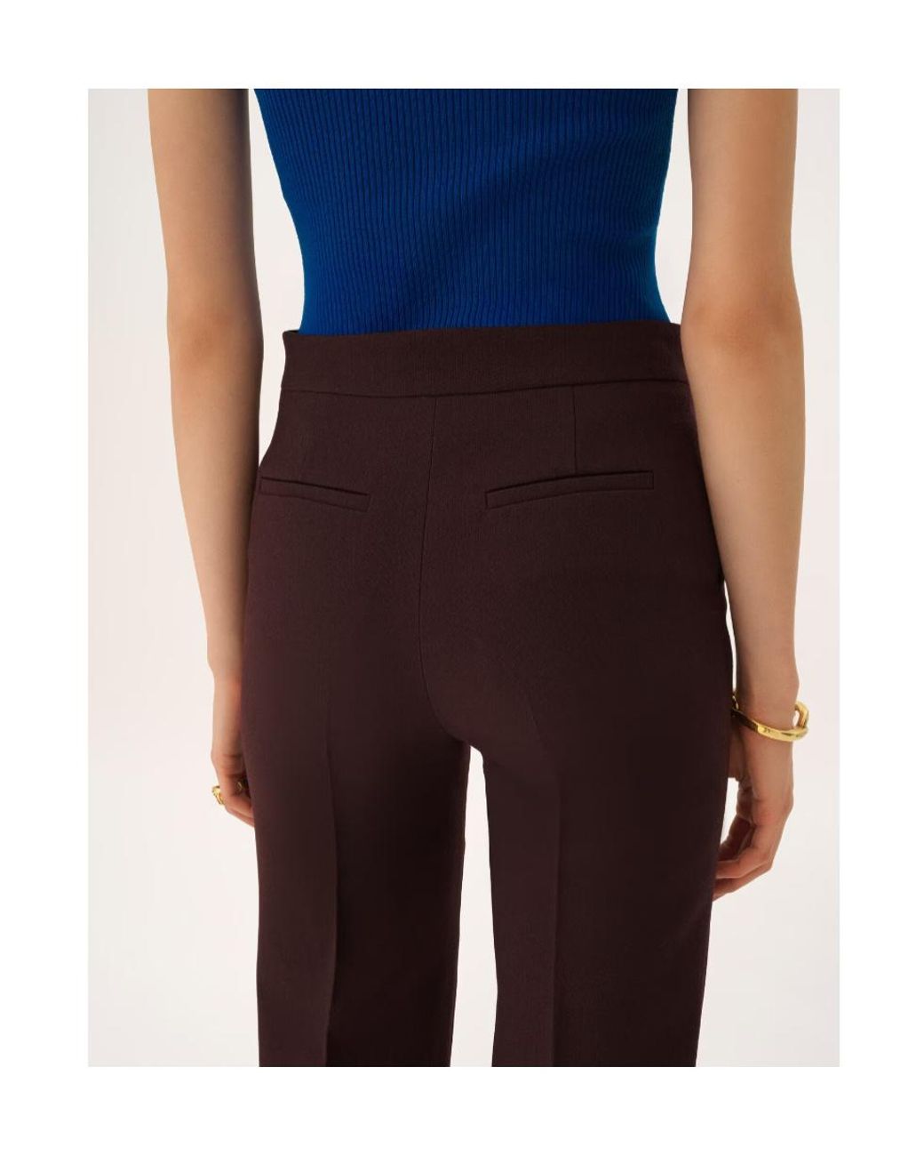 Chloé Purple Straight Cropped Pants