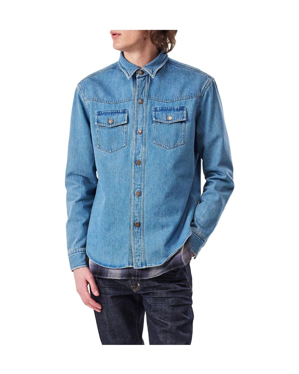 Tom Ford Blue Denim Overshirt for men