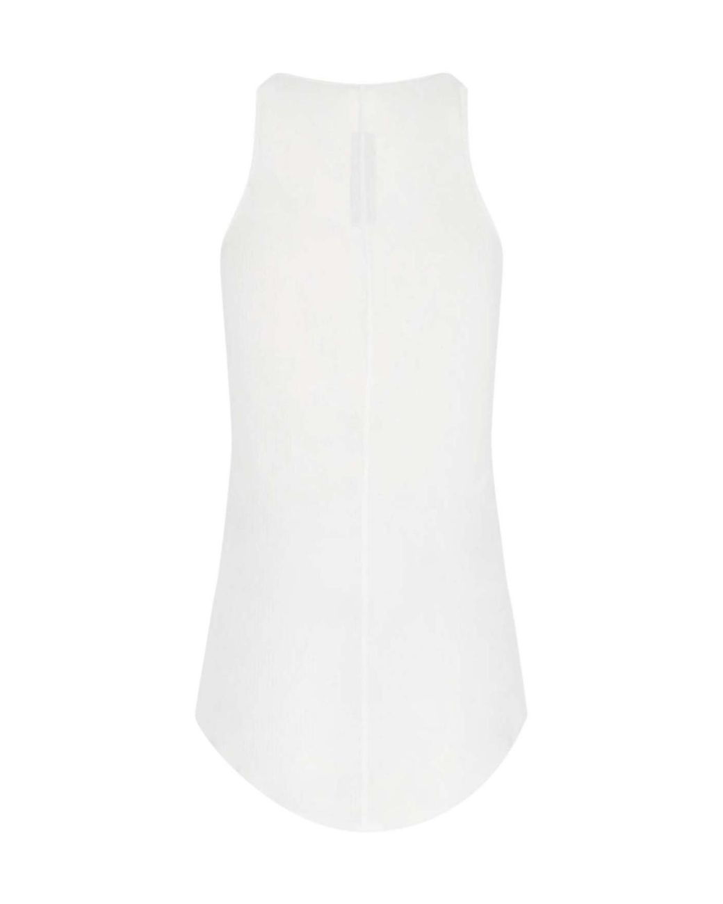 Rick Owens White Basic Rib Tank Top