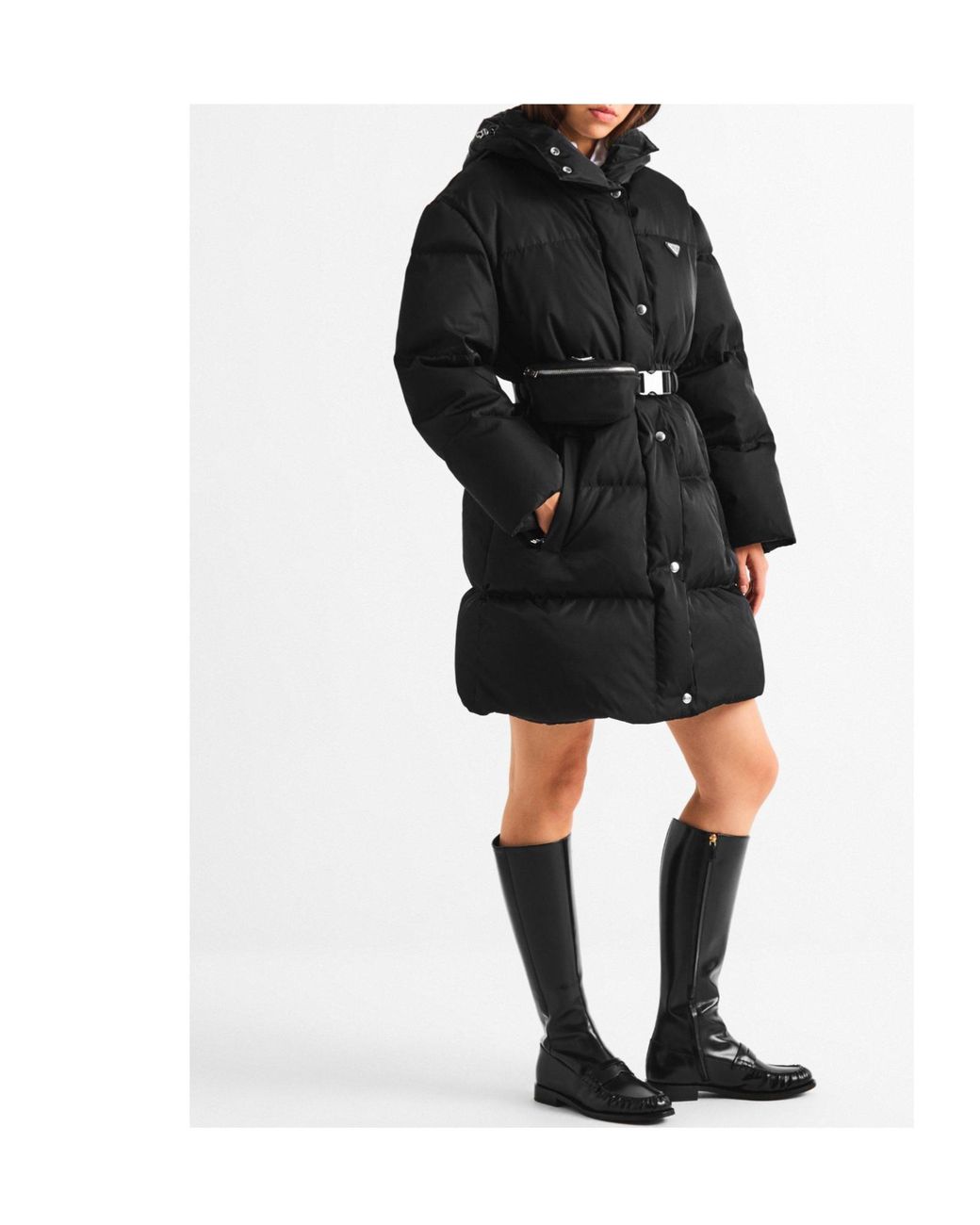 Prada Black Long Puff Jacket