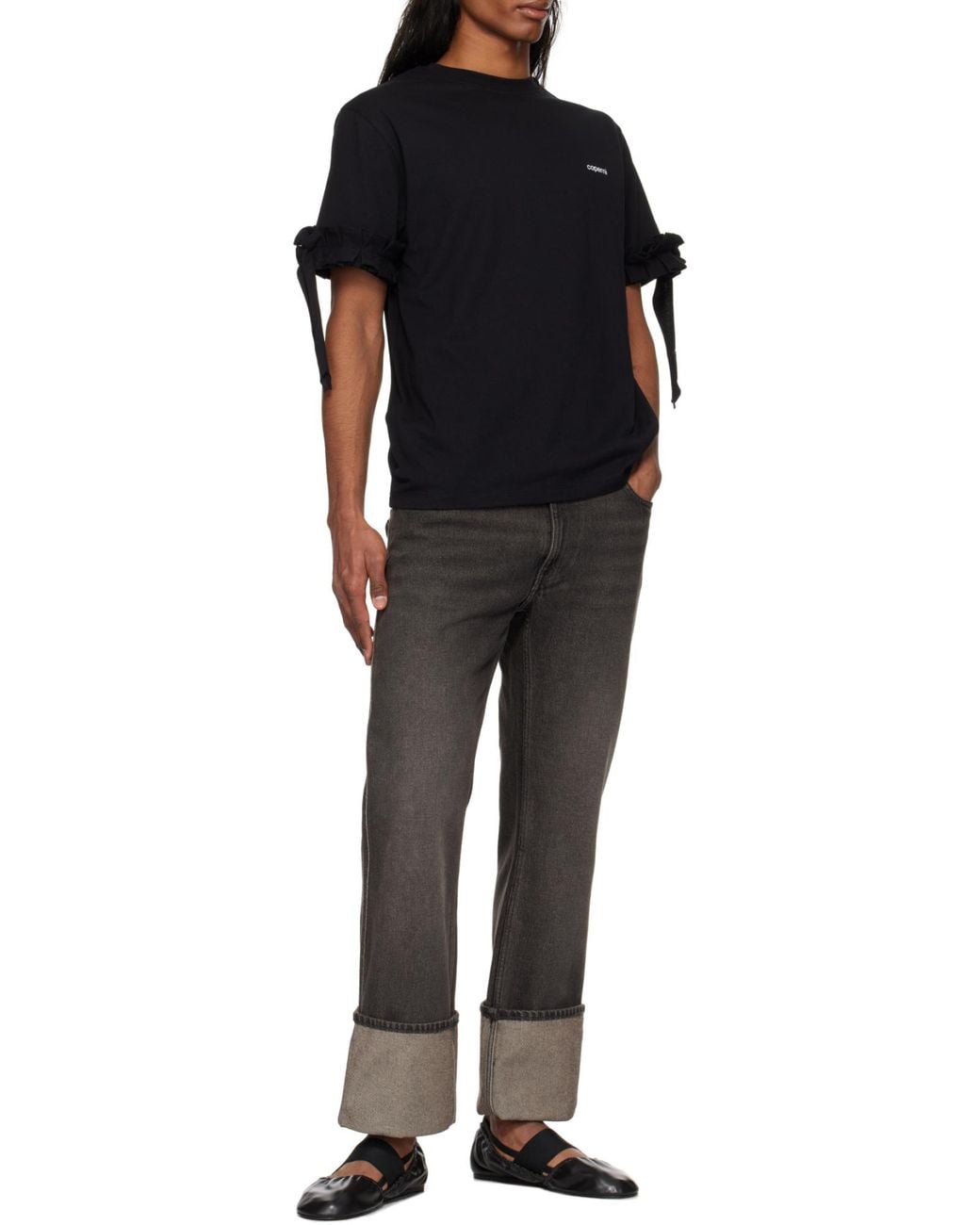 Coperni Black Turn Up-Hem Jeans