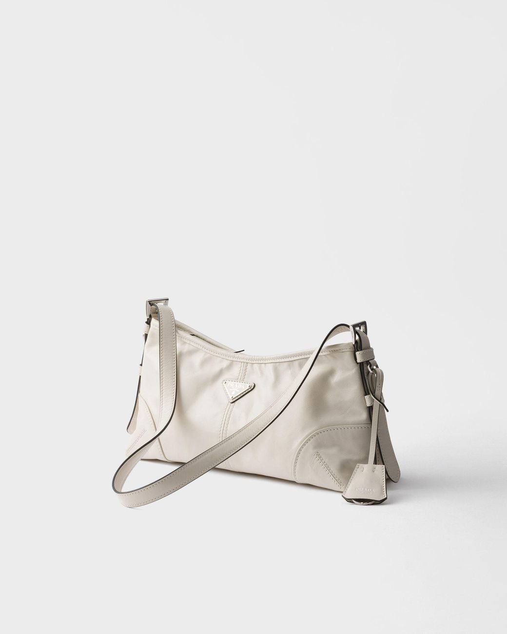Prada Natural Aimèe Medium Leather Shoulder Bag