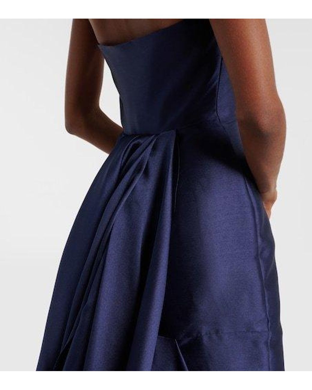 Solace London Blue Imani Strapless Gown