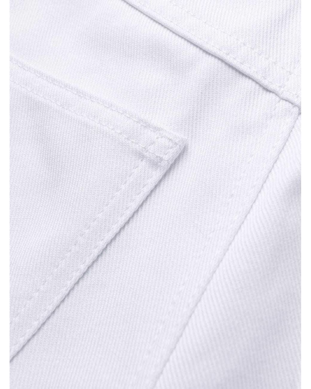 Valentino White Vlogo Wide-Legged Jeans With Belt