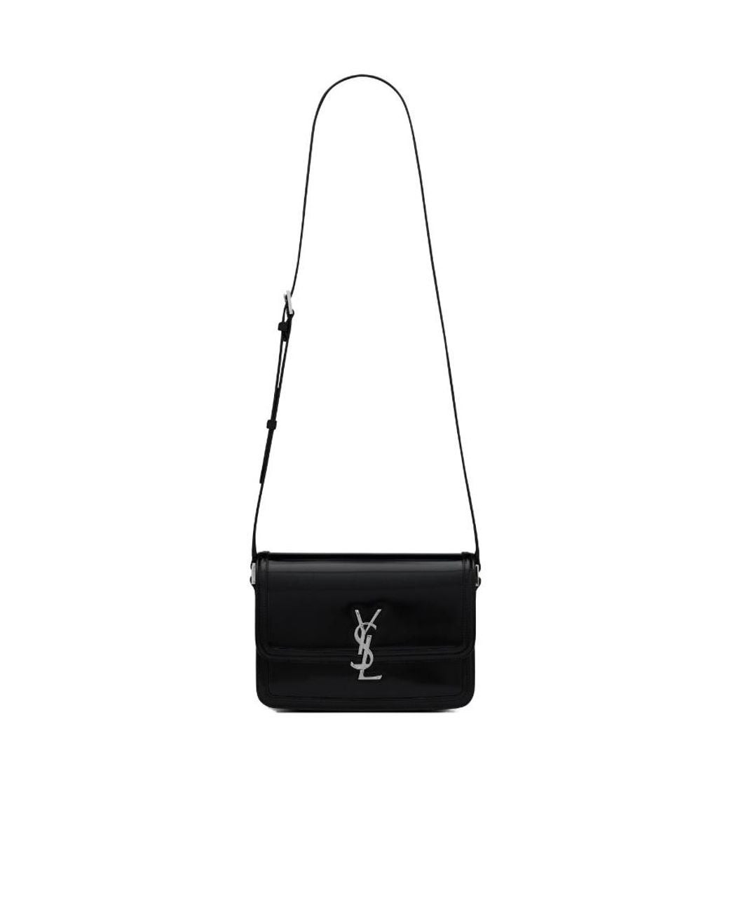 Saint Laurent White Solferino Logo Plaque Medium Shoulder Bag for men