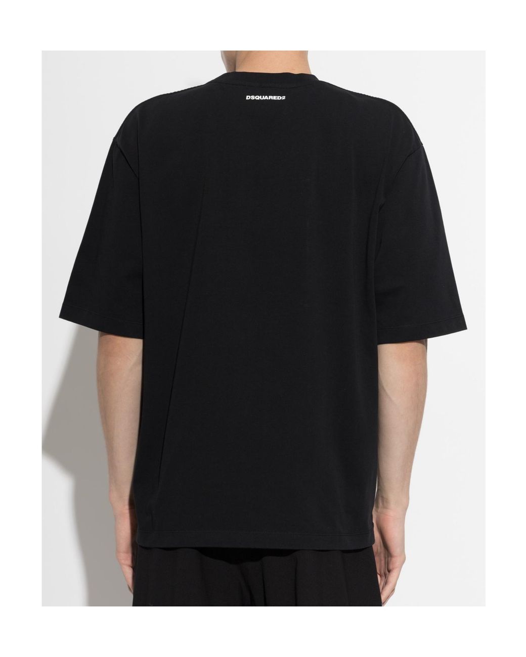 DSquared² Black Graphic Print T-Shirt for men