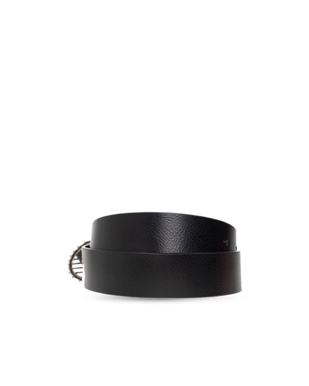 DIESEL White Logo Plaque Belt