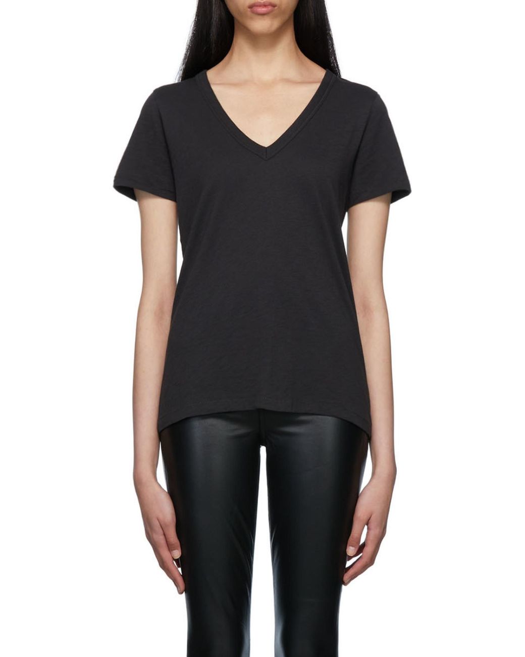 Rag & Bone Black Logo V-Neck T-Shirt