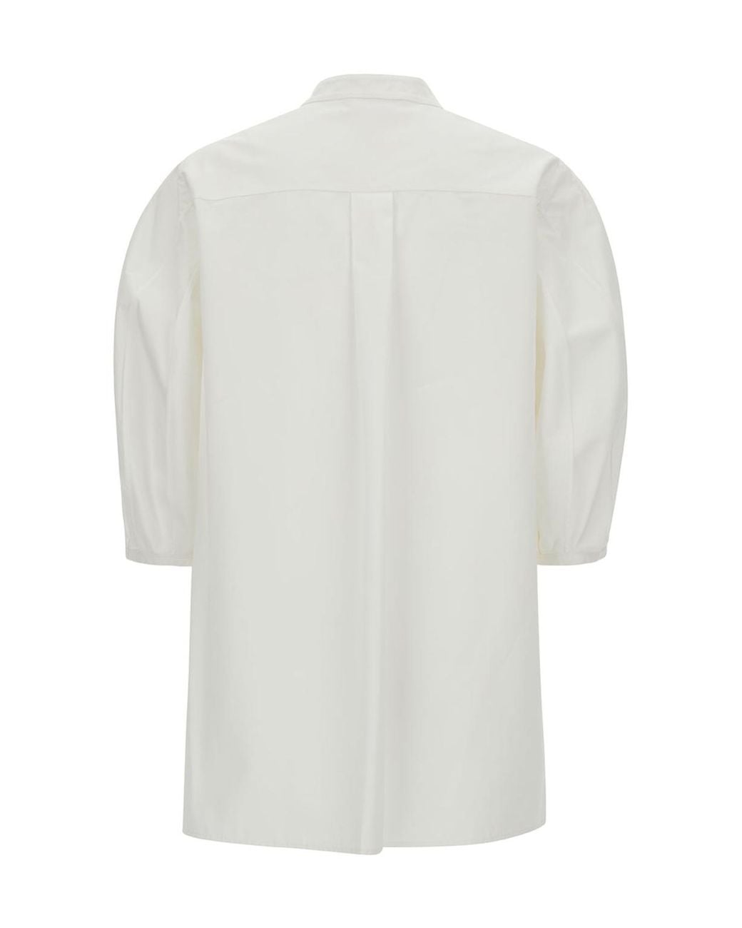 Chloé White Chloé Tie-Detailed Tunic Shirt
