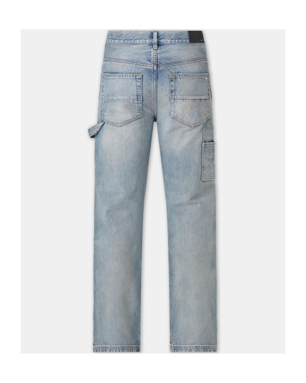 Amiri Blue Debossed Ma Quad Carpenter Jeans for men