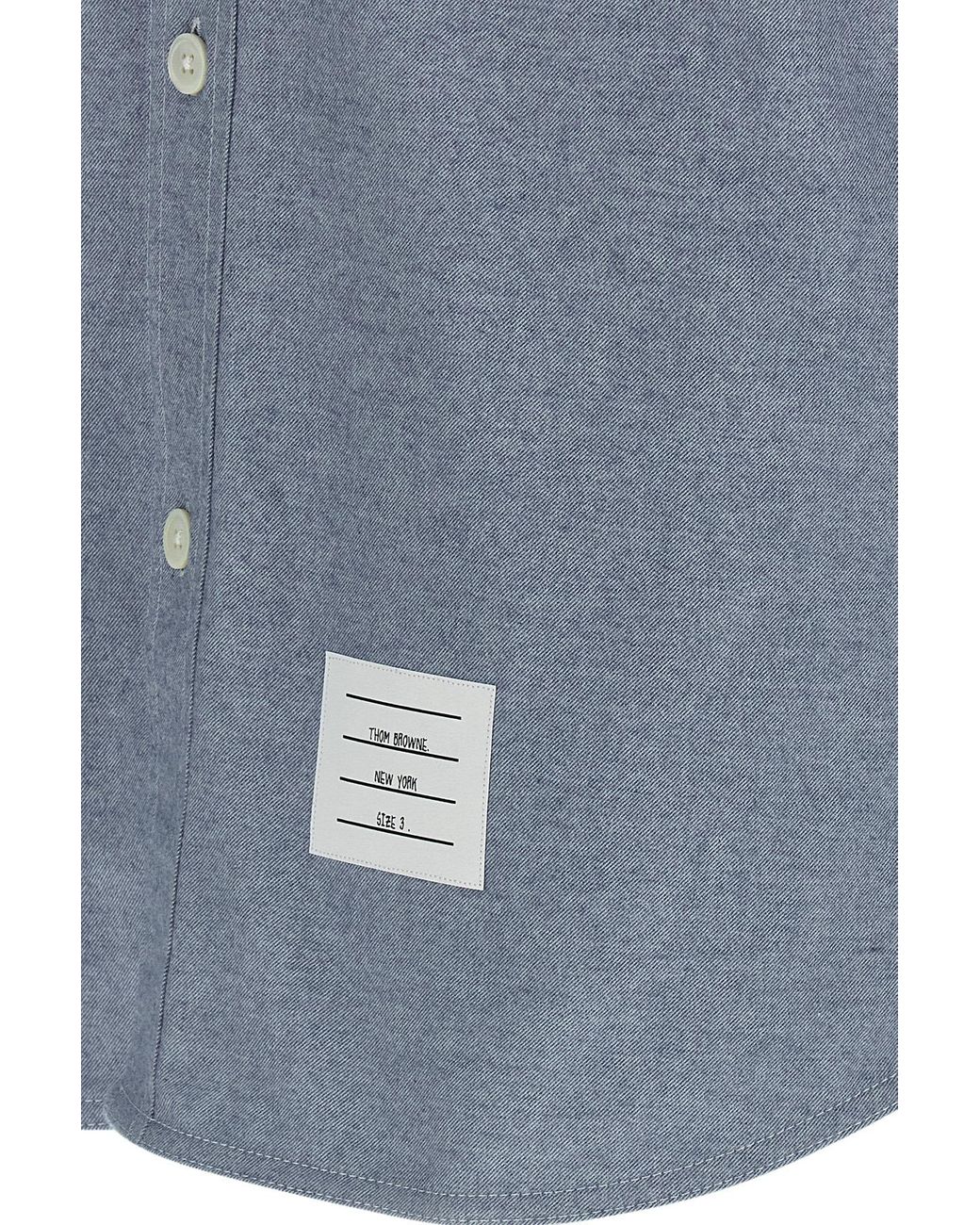 Thom Browne Blue Bar Flannel Shirt for men
