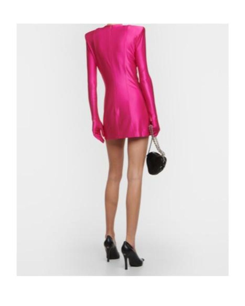 Vetements Pink Diva Gloves Jersey Minidress