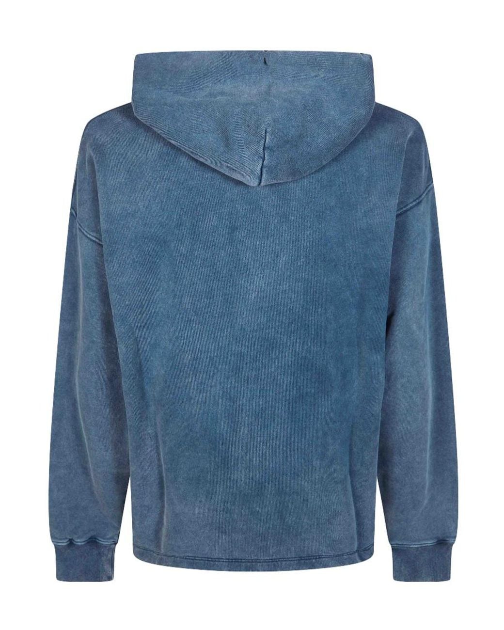 Off-White c/o Virgil Abloh Blue Laundry Loose Hoodie for men