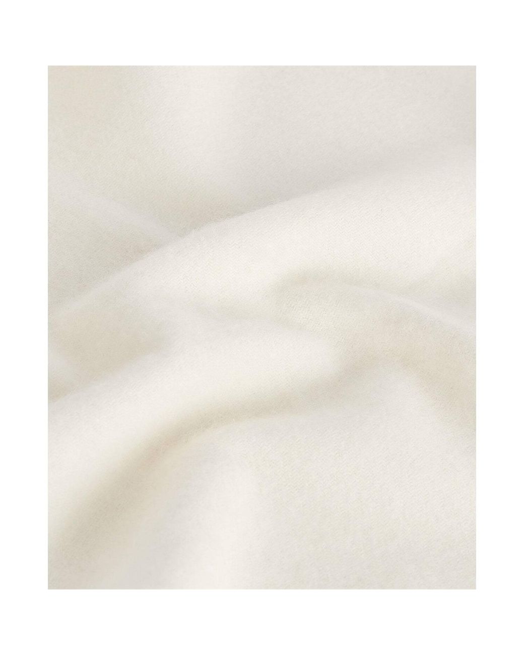 Barbour White Woven Fringed Scarf