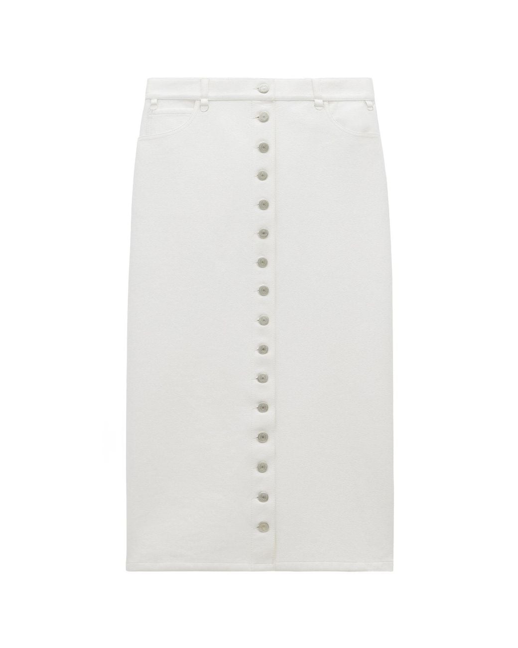 Courreges White Courrèges Button-Up Vinyl Skirt