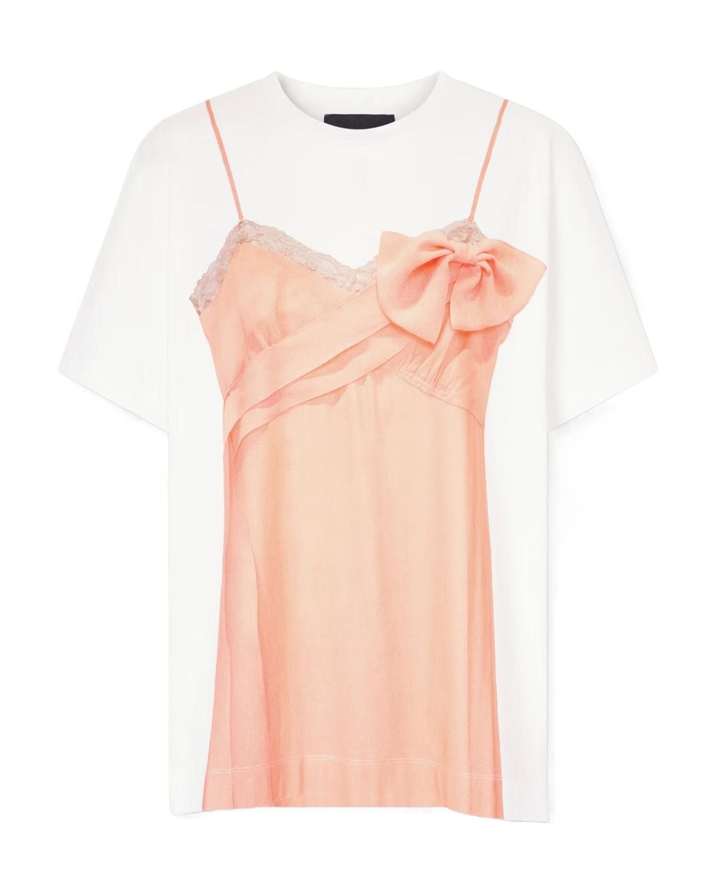 Simone Rocha Pink Printed Crew Neck T-Shirt