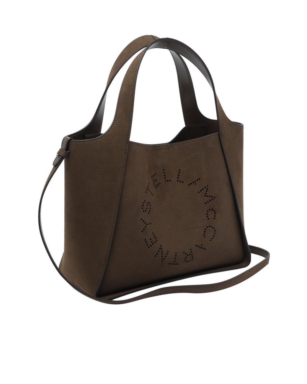 Stella McCartney Brown Logo Printed Tote Bag