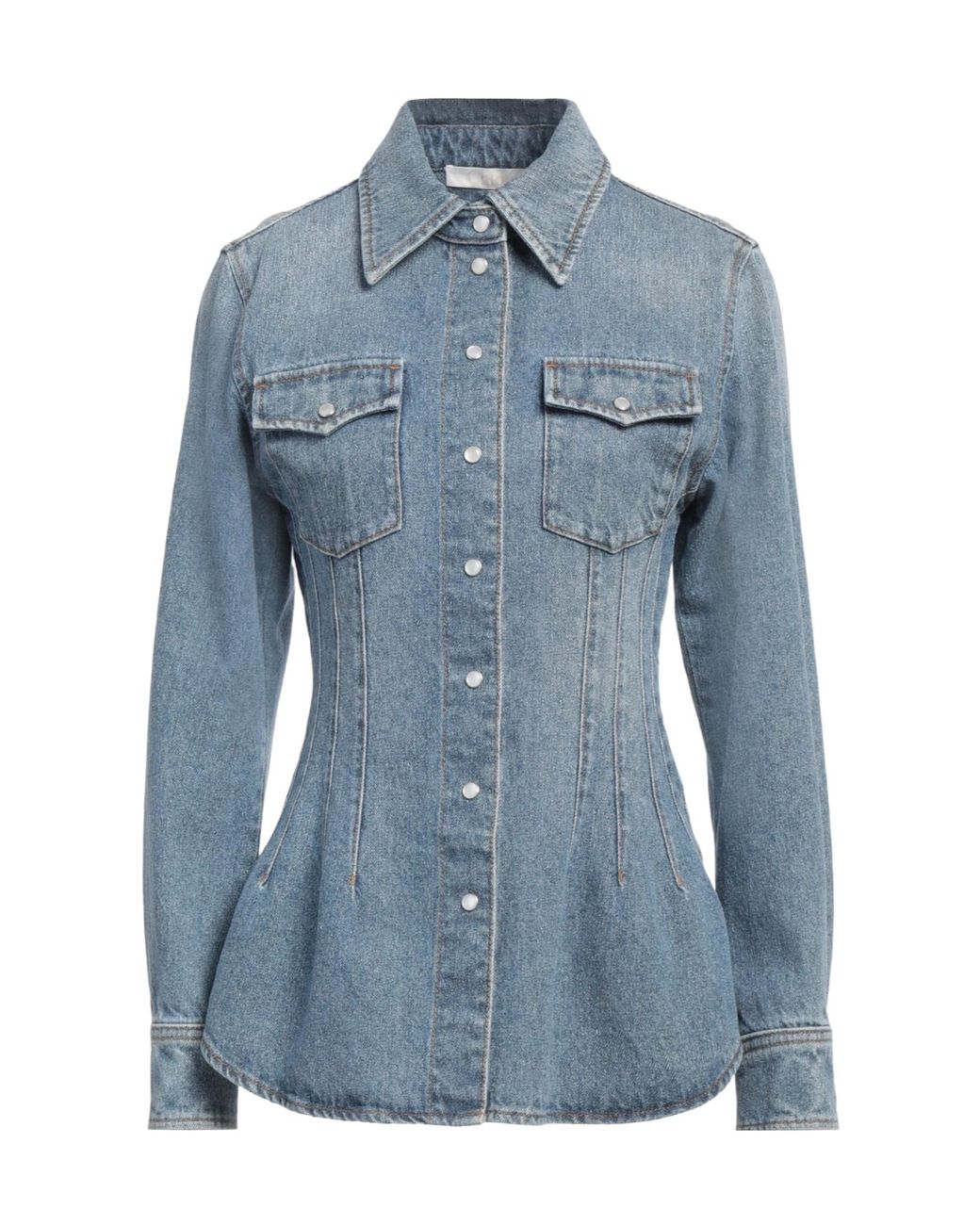 Chloé Blue Denim Long Sleeve Shirt