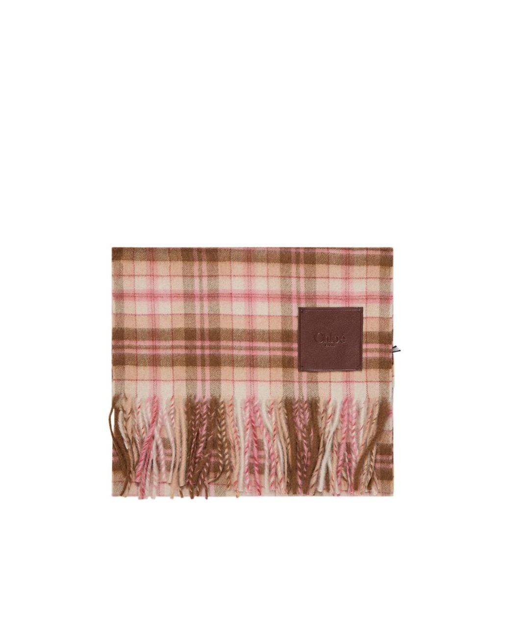 Chloé Pink Chloé Highlanding Checked Scarf