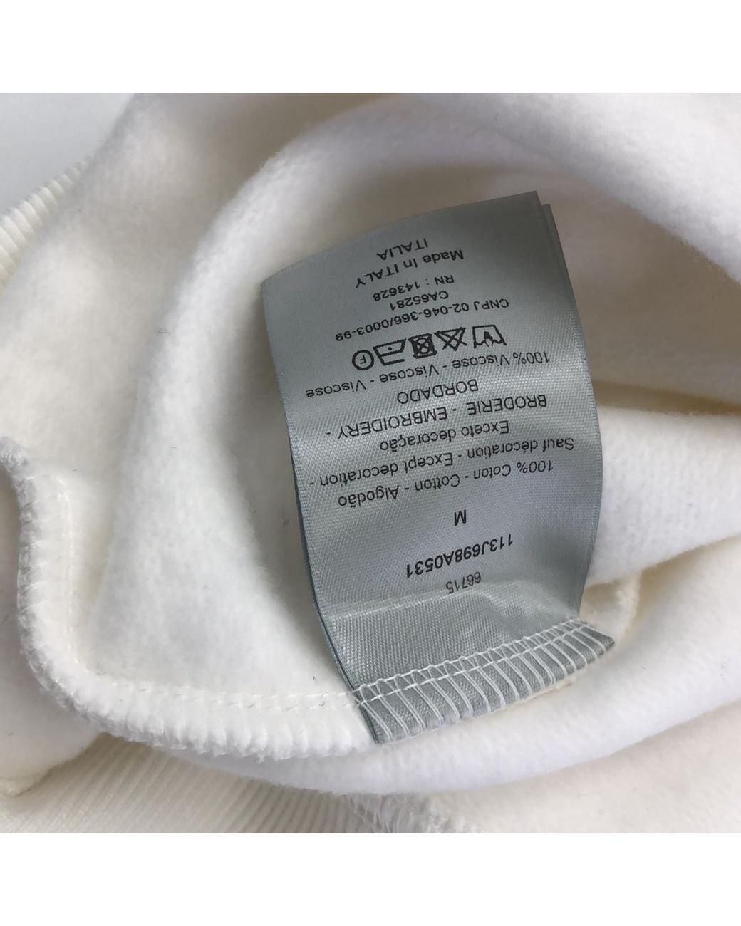 Dior White Hooded Sweater for men